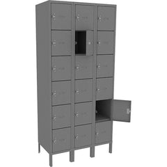 Tennsco - 18 Door, 18 Vertical Tier, Welded Locker - Apex Tool & Supply