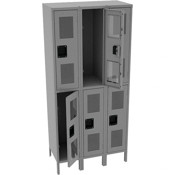 Tennsco - 6 Door, Double Tier, Welded Locker - Apex Tool & Supply