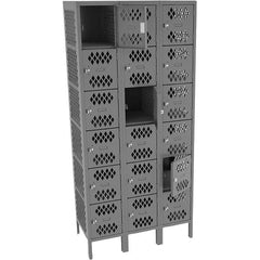 Tennsco - 18 Door, 6 Tier, Welded Locker - Apex Tool & Supply
