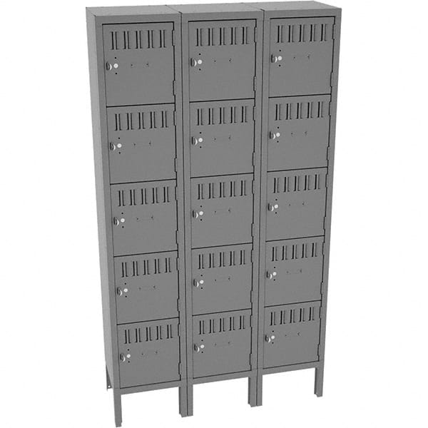 Tennsco - 15 Door, 5 Tier, Welded Locker - Apex Tool & Supply