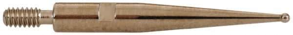 INTERAPID - 0.031" Ball Diam, Steel, Ball Test Indicator Contact Point - 0.65" Contact Point Length, Use with Brown & Sharpe Interapid 312 Dial Test Indicators (Except 74.111965 & 74.111958) - Apex Tool & Supply