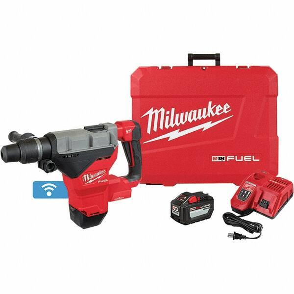 Milwaukee Tool - 18 Volt 1-3/4" SDS Max Chuck Cordless Rotary Hammer - 2900 BPM, 380 RPM, Reversible - Apex Tool & Supply