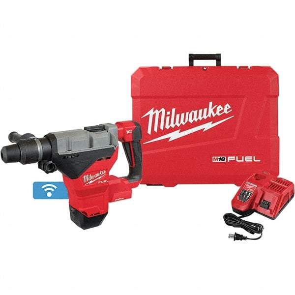 Milwaukee Tool - 18 Volt 1-3/4" SDS Max Chuck Cordless Rotary Hammer - 2900 BPM, 380 RPM, Reversible - Apex Tool & Supply