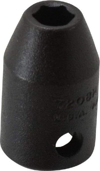 Proto - 3/8" Drive 1/4" Standard Impact Socket - 6 Points, 1-3/32" OAL - Apex Tool & Supply