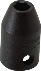 Proto - 3/8" Drive 1/4" Standard Impact Socket - 6 Points, 1-3/32" OAL - Apex Tool & Supply