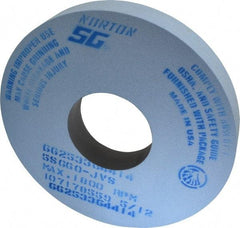 Norton - 14" Diam x 5" Hole x 2" Thick, J Hardness, 60 Grit Surface Grinding Wheel - Ceramic, Type 1, Medium Grade, 1,800 Max RPM, Vitrified Bond, No Recess - Apex Tool & Supply