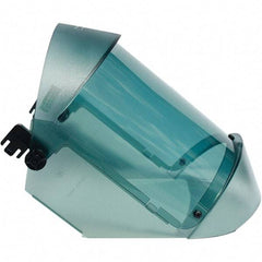 Oberon - Adapter Adjustment, Arc Protection Face Shield & Headgear Set - 8" Wide x 14" High x 0.105" Thick, Anti-Fog & Scratch Resistant, Gray Window - Apex Tool & Supply