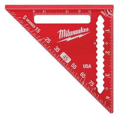 Milwaukee Tool - Rafter Squares Type: Rafter Square Blade Length (Inch): 4-1/2 - Apex Tool & Supply