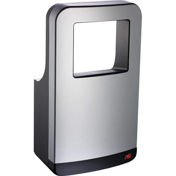 ASI-American Specialties, Inc. - 1600 Watt Silver & Black Finish Electric Hand Dryer - 208-240 Volts, 8.1 Amps, 12-11/16" Wide x 22-1/16" High x 7-3/4" Deep - Apex Tool & Supply