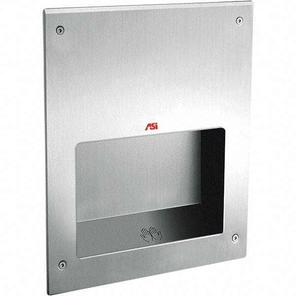 ASI-American Specialties, Inc. - 1000 Watt Satin Stainless Steel Finish Electric Hand Dryer - 208-240 Volts, 5.2 Amps, 12-5/8" Wide x 15-3/4" High x 5-1/2" Deep - Apex Tool & Supply