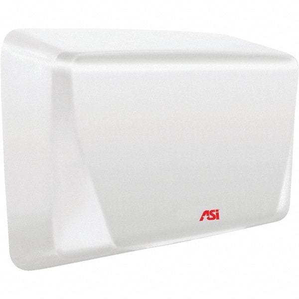 ASI-American Specialties, Inc. - 1000 Watt White Finish Electric Hand Dryer - 208-240 Volts, 5.2 Amps, 10-5/8" Wide x 8-15/32" High x 4" Deep - Apex Tool & Supply