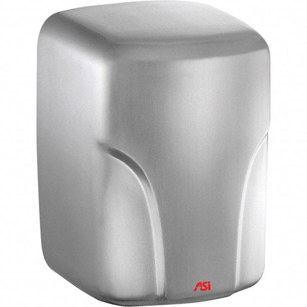 ASI-American Specialties, Inc. - 1600 Watt Satin Stainless Steel Finish Electric Hand Dryer - 110/120 Volts, 14.6 Amps, 8-1/16" Wide x 11-19/64" High x 7-5/64" Deep - Apex Tool & Supply