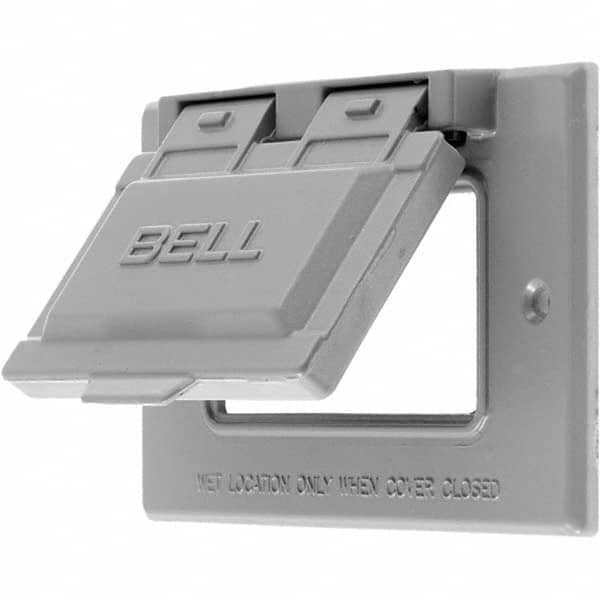 Hubbell Wiring Device-Kellems - Weatherproof Box Covers Cover Shape: Rectangle Number of Holes in Outlet: 1 - Apex Tool & Supply