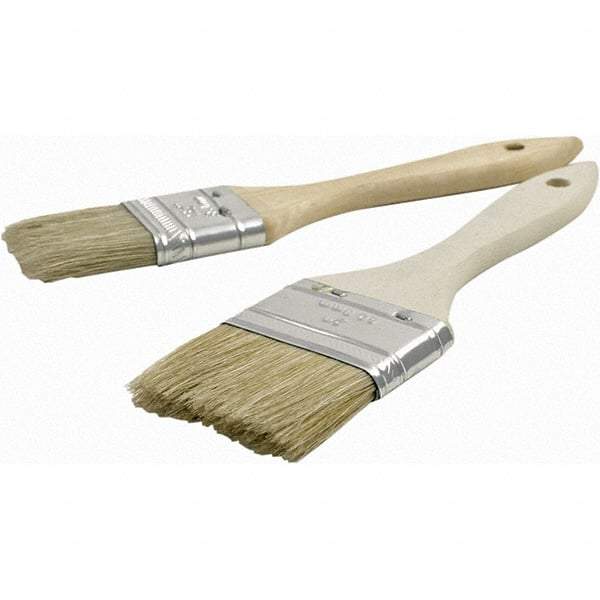 Brush Research Mfg. - 1" Flat Hog General Purpose Paint Brush - 1-5/8" Bristle Length, 6" Wood Beavertail Handle - Apex Tool & Supply