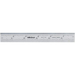 Mitutoyo - Steel Rules Length (Inch): 6 Length (mm): 150.00 - Apex Tool & Supply