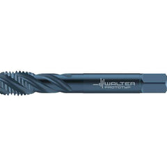 Walter-Prototyp - 3/4-10 UNC 4 Flute 2B/3B Semi-Bottoming Spiral Flute Tap - High Speed Steel, Oxide Finish, 125mm OAL, Right Hand Flute, Right Hand Thread, Series TC117 - Apex Tool & Supply