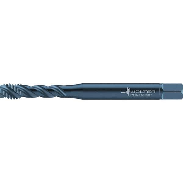 Walter-Prototyp - Metric 3 Flute 6HX Semi-Bottoming Spiral Flute Tap - High Speed Steel, Oxide Finish, 90mm OAL, Right Hand Flute, Right Hand Thread, Series TC117 - Exact Industrial Supply