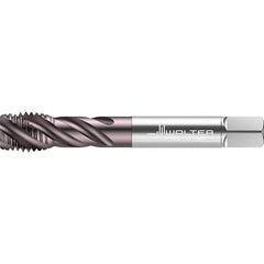 Walter-Prototyp - 1/2-13 UNC 4 Flute 2B/3B Bottoming Spiral Flute Tap - High Speed Steel, TiAlN Finish, 110mm OAL, Right Hand Flute, Right Hand Thread, Series TC117 - Apex Tool & Supply