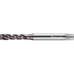 Walter-Prototyp - #8-32 UNC 3 Flute 2B/3B Bottoming Spiral Flute Tap - High Speed Steel, TiAlN Finish, 63mm OAL, Right Hand Flute, Right Hand Thread, Series TC117 - Exact Industrial Supply