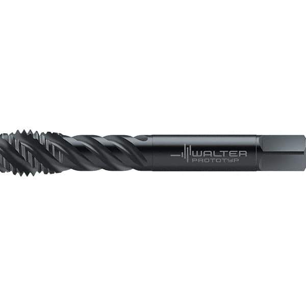 Walter-Prototyp - 3/4-10 UNC 4 Flute 2BX Semi-Bottoming Spiral Flute Tap - High Speed Steel, Oxide Finish, 125mm OAL, Right Hand Flute, Right Hand Thread, Series TC142 - Apex Tool & Supply