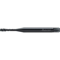 Walter-Prototyp - #4-40 UNC 3 Flute 2BX Semi-Bottoming Spiral Flute Tap - High Speed Steel, Oxide Finish, 56mm OAL, Right Hand Flute, Right Hand Thread, Series TC142 - Exact Industrial Supply