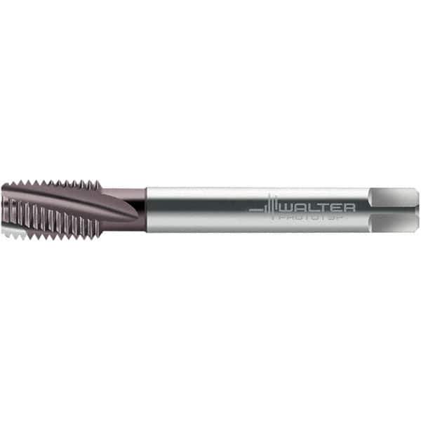 Walter-Prototyp - 1/2-13 UNC 4 Flute 2BX Semi-Bottoming Spiral Flute Tap - High Speed Steel, Bright Finish, 110mm OAL, Right Hand Flute, Right Hand Thread - Apex Tool & Supply