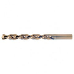 #45 RHS / RHC HSS-CO 8% (M42) 135 Degree Split Point Q-Cobalt Wide Land Parabolic Jobber Drill - Straw / Gold Oxide - Apex Tool & Supply