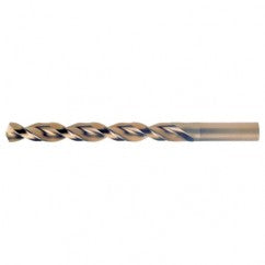 #43 RHS / RHC HSS-CO 8% (M42) 135 Degree Split Point Q-Cobalt Wide Land Parabolic Jobber Drill - Straw / Gold Oxide - Apex Tool & Supply