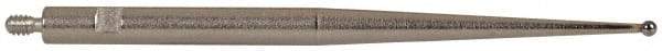 TESA Brown & Sharpe - 1mm Ball Diam, Carbide, Ball Test Indicator Contact Point - 1-7/16" Contact Point Length, Use with Brown & Sharpe BesTest 599 Series - Apex Tool & Supply