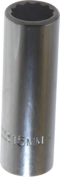 Proto - 3/8" Drive, Deep Hand Socket - 12 Points, 2-3/4" OAL, Chrome Finish - Apex Tool & Supply