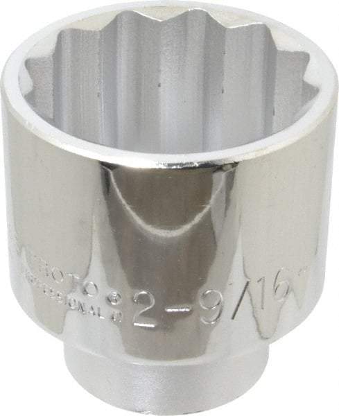 Proto - 2-9/16", 1" Drive, Standard Hand Socket - 12 Points, 4-1/8" OAL - Apex Tool & Supply