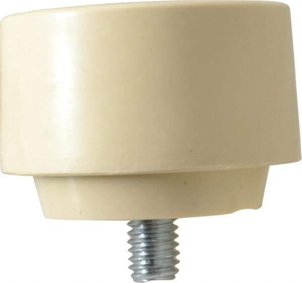 Proto - 2-1/2" Face Diam, Grade Medium Hard, Cream Hammer Tip/Face - Rubber - Apex Tool & Supply