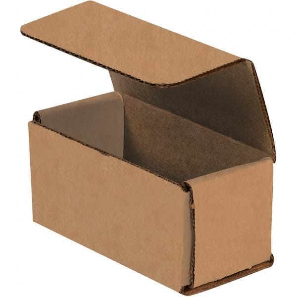Made in USA - Pack of (50), 2" Wide x 4" Long x 2" High Corrugated Shipping Boxes - Apex Tool & Supply