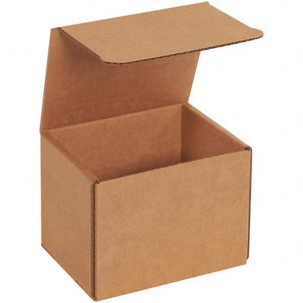 Made in USA - Pack of (50), 4" Wide x 5" Long x 4" High Corrugated Shipping Boxes - Apex Tool & Supply