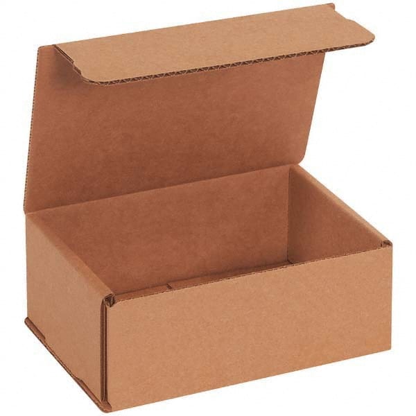 Made in USA - Pack of (50), 4-1/2" Wide x 6-1/2" Long x 2-1/2" High Corrugated Shipping Boxes - Apex Tool & Supply