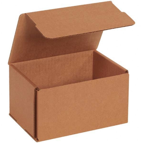 Made in USA - Pack of (50), 4-7/8" Wide x 6-1/2" Long x 3-3/4" High Corrugated Shipping Boxes - Apex Tool & Supply