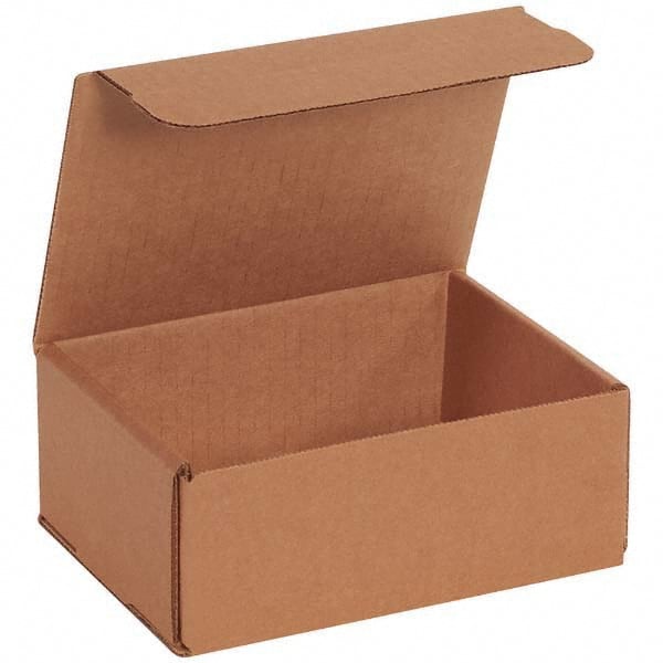 Made in USA - Pack of (50), 4-7/8" Wide x 6-1/2" Long x 2-5/8" High Corrugated Shipping Boxes - Apex Tool & Supply