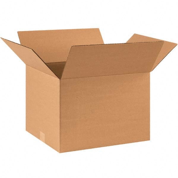 Made in USA - Pack of (25), 14-3/4" Wide x 17-1/2" Long x 12-1/2" High Corrugated Shipping Boxes - Apex Tool & Supply