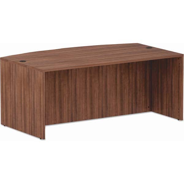ALERA - Office Desks Type: Bow Front Desk Sheel Color: Modern Walnut - Apex Tool & Supply