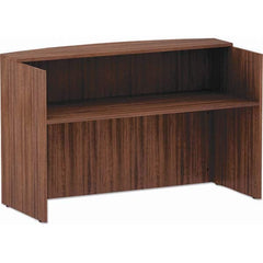 ALERA - Office Desks Type: Reception Desk Counter Color: Modern Walnut - Apex Tool & Supply