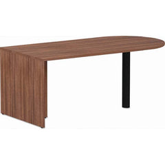 ALERA - Office Desks Type: D-Top Desk Color: Modern Walnut - Apex Tool & Supply