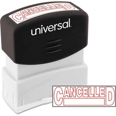 UNIVERSAL - Pre-inked Stock Stamps Type: Message Message: CANCELLED - Apex Tool & Supply