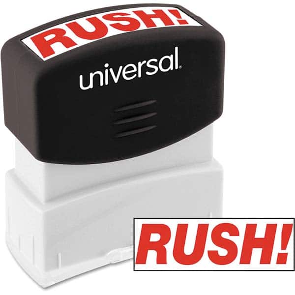 UNIVERSAL - Pre-inked Stock Stamps Type: Message Message: RUSH - Apex Tool & Supply