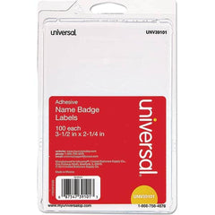 UNIVERSAL - Labels, Ribbons & Tapes Type: Badges Color: White - Apex Tool & Supply