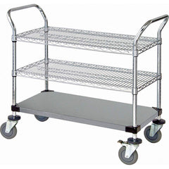 Utility Cart: Stainless Steel, Silver