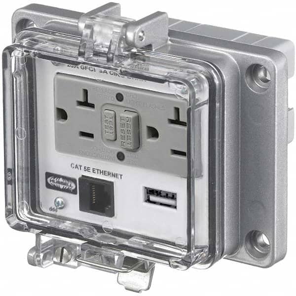 Hubbell Wiring Device-Kellems - Data Port Receptacles Receptacle Configuration: Ethernet Number of Ports: 1 - Apex Tool & Supply