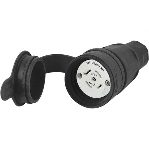 Hubbell Wiring Device-Kellems - 3-Phase Wye 120/208 VAC 20A NEMA L21-20R Industrial Twist Lock Connector - Apex Tool & Supply