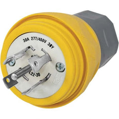 Hubbell Wiring Device-Kellems - 3-Phase Wye 277/480 VAC 30A NEMA L22-30P Industrial Twist Lock Plug - Apex Tool & Supply