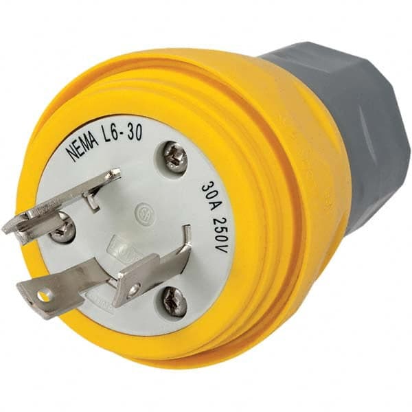 Hubbell Wiring Device-Kellems - 277 VAC 30A NEMA L7-30P Industrial Twist Lock Plug - Apex Tool & Supply
