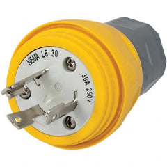 Hubbell Wiring Device-Kellems - 277 VAC 30A NEMA L7-30P Industrial Twist Lock Plug - Apex Tool & Supply